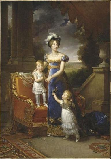 Francois Pascal Simon Gerard Portrait of la duchesse de Berry et ses enfants Spain oil painting art